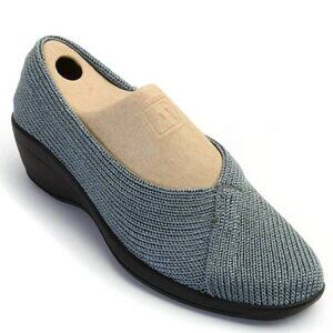 Arcopedico Fabric Shoe Mailu Sock Knit Scandi Girl Minimalist Wedge Boho Slip On